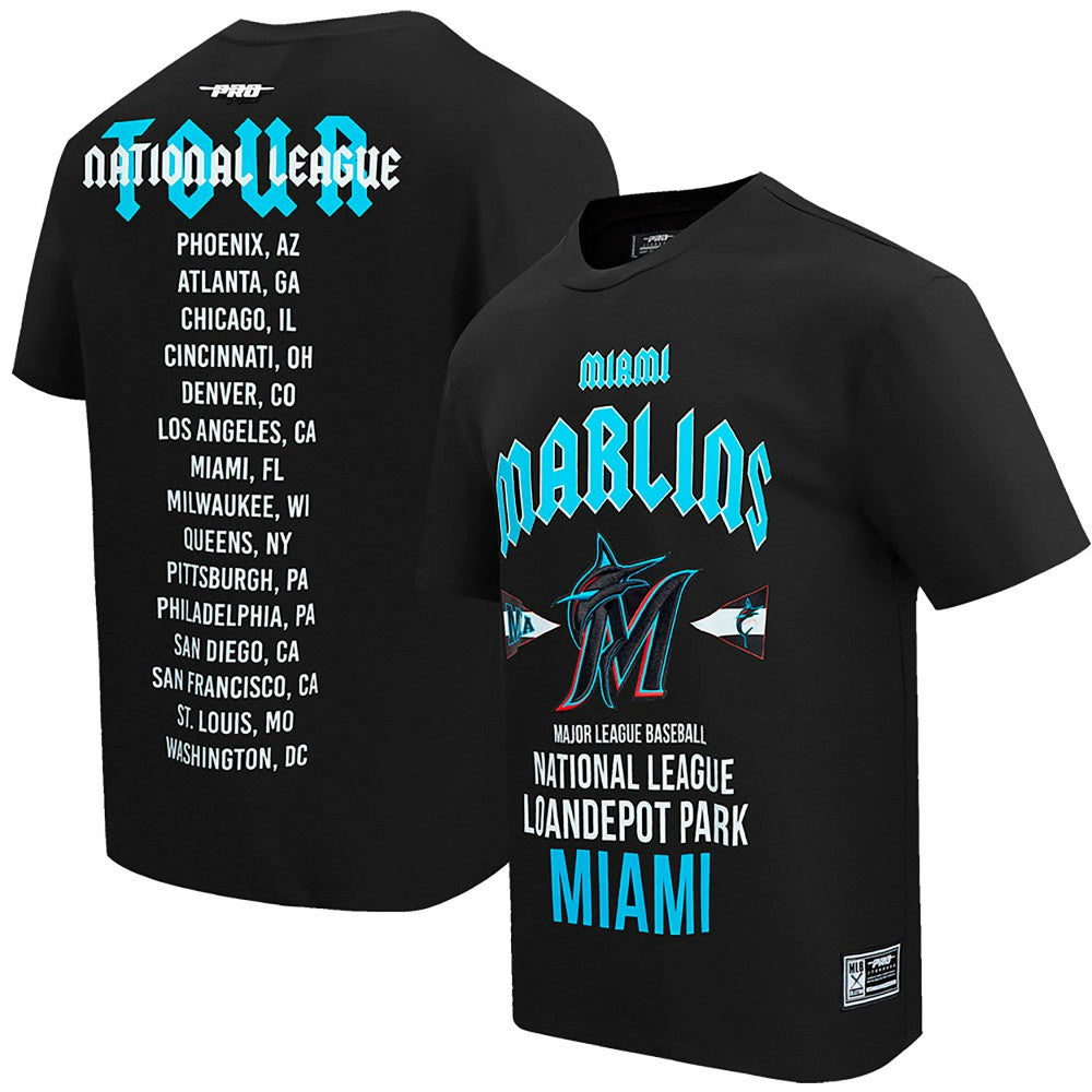 Miami Marlins Pro Standard Oversized City Tour T-Shirt Black