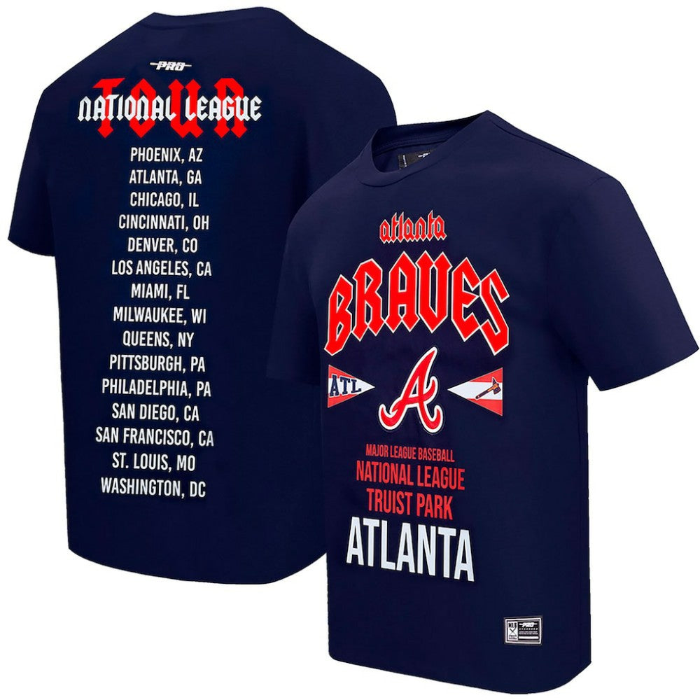 Atlanta Braves Pro Standard Oversized City Tour T-Shirt Navy