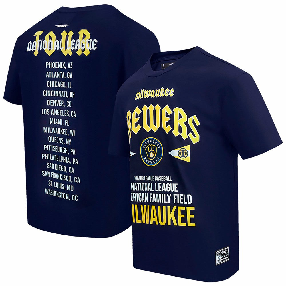 Milwaukee Brewers Pro Standard Oversized City Tour T-Shirt Navy