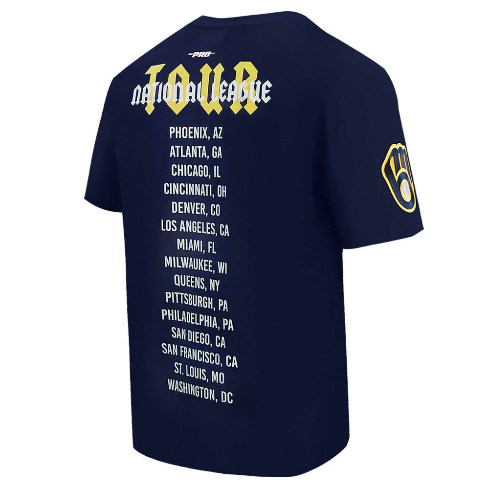 Milwaukee Brewers Pro Standard Oversized City Tour T-Shirt Navy