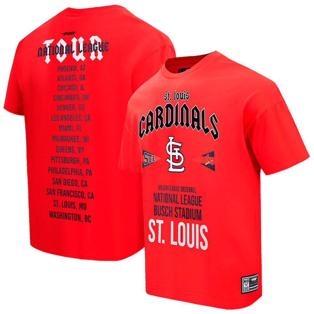 St. Louis Cardinals Pro Standard Oversized City Tour T-Shirt Red