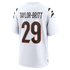 Cam Taylor-Britt Cincinnati Bengals Game Jersey - White