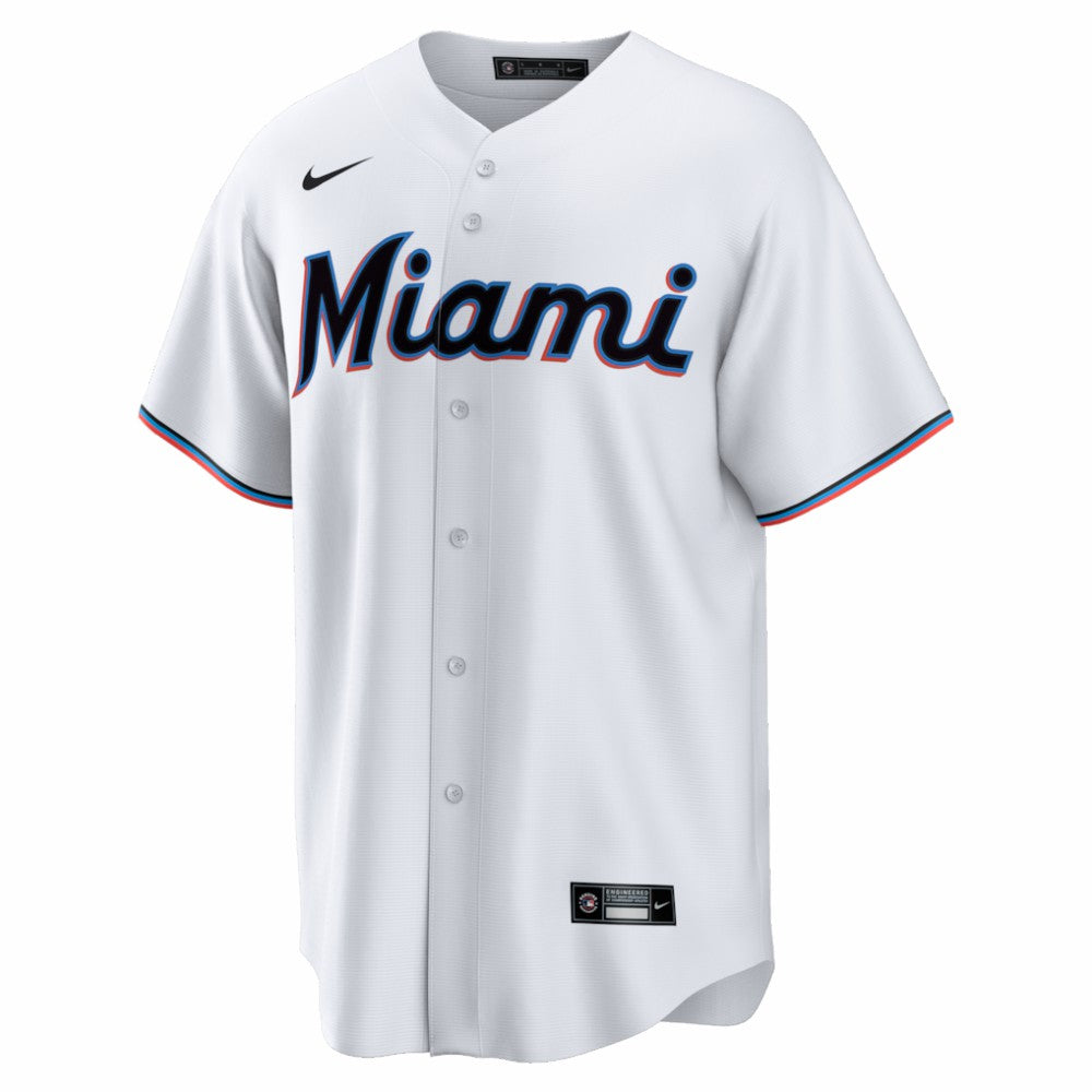 Miami Marlins Home Big & Tall Replica Jersey White | Nike