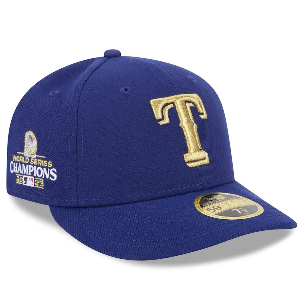 Texas Rangers 2024 Gold Collection Low Profile 59FIFTY Fitted Hat Royal | New Era