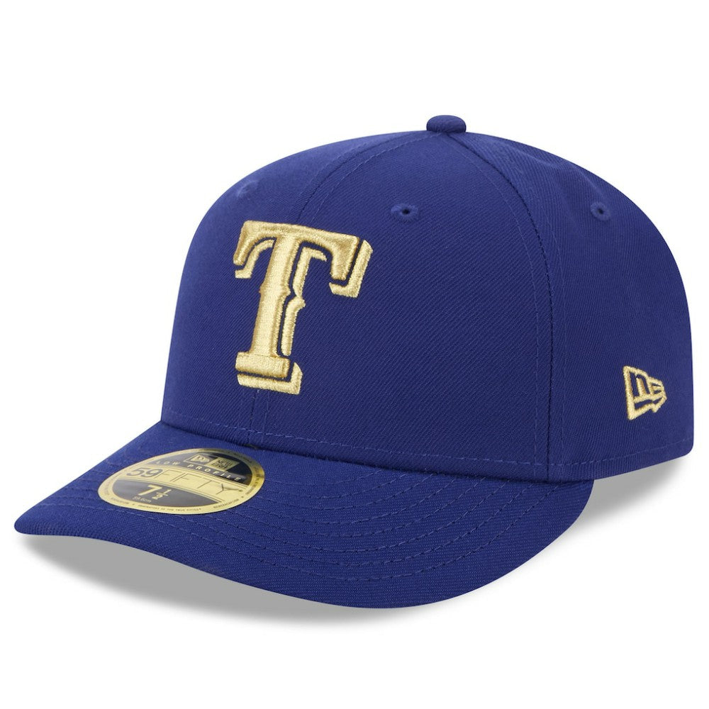 Texas Rangers 2024 Gold Collection Low Profile 59FIFTY Fitted Hat Royal | New Era
