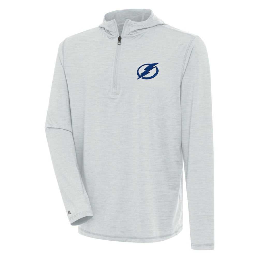 Tampa Bay Lightning Antigua Tidy Quarter-Zip Pullover Hoodie Heather Gray