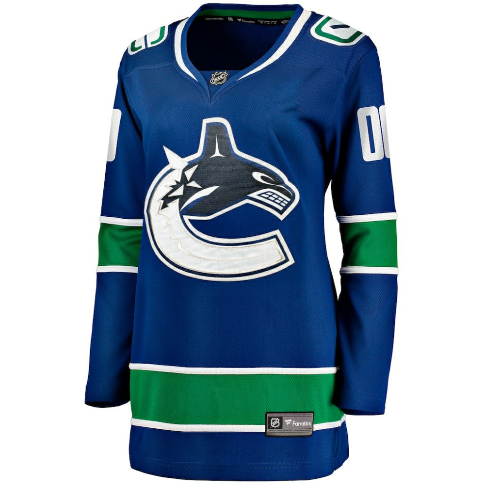 Vancouver Canucks Fanatics Women's Breakaway Custom Jersey Blue