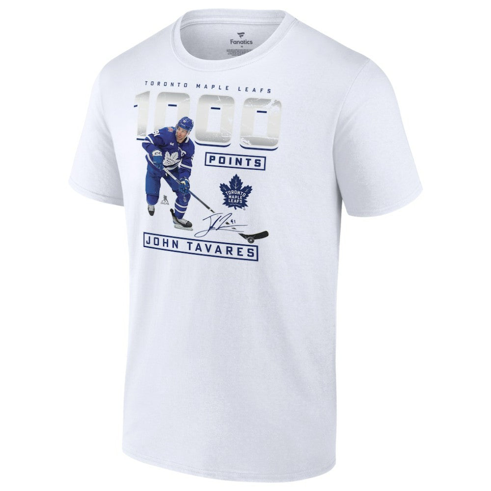John Tavares Toronto Maple Leafs 1,000 Career Points T-Shirt White