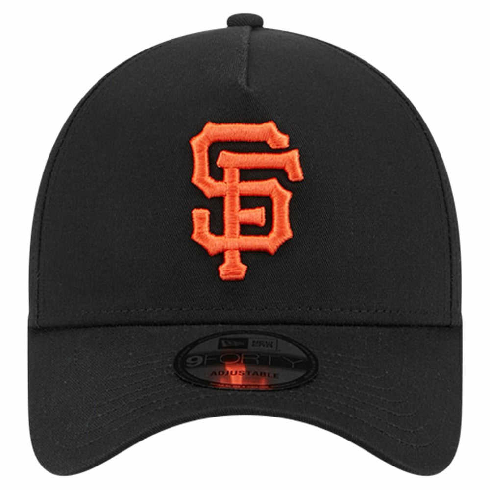 San Francisco Giants Team Color A-Frame 9FORTY Adjustable Hat Black | New Era
