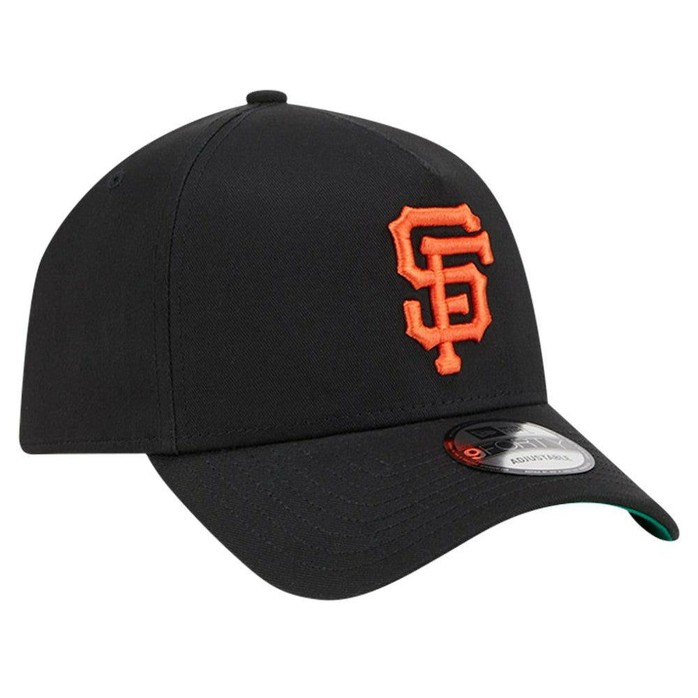 San Francisco Giants Team Color A-Frame 9FORTY Adjustable Hat Black | New Era