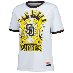 San Diego Padres Women's Oversized Ringer T-Shirt White | New Era