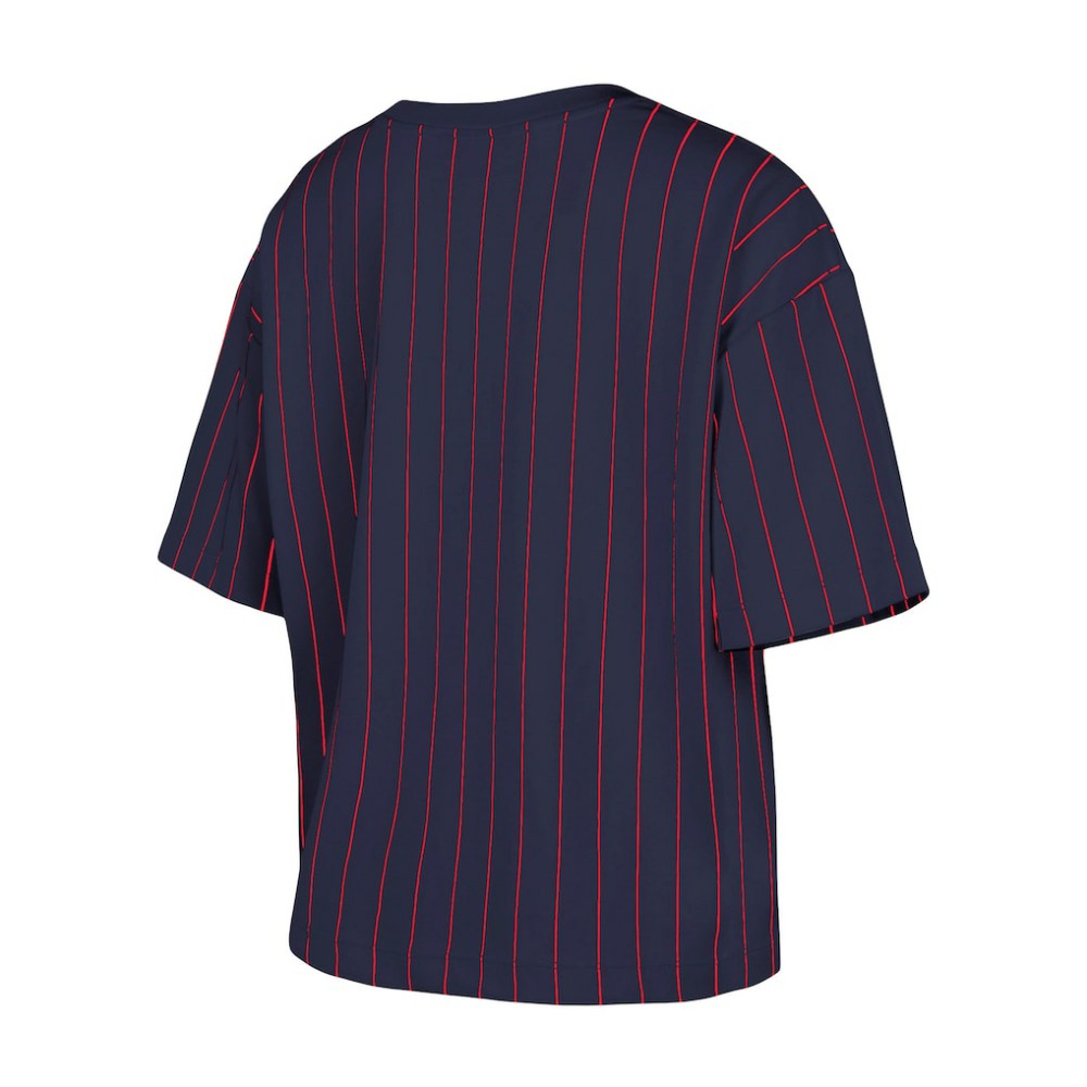 Boston Red Sox Women's Boxy Pinstripe T-Shirt Navy | New Era