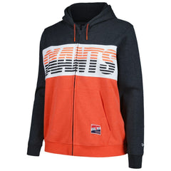 San Francisco Giants Women's Plus Size Color Block Full-Zip Hoodie Black | New Era