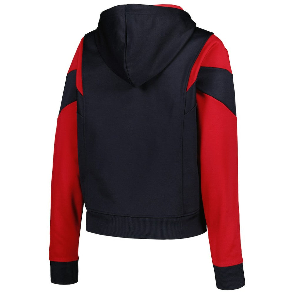 Boston Red Sox Women's Color Block Fleece Quarter-Zip Hoodie Navy | New Era