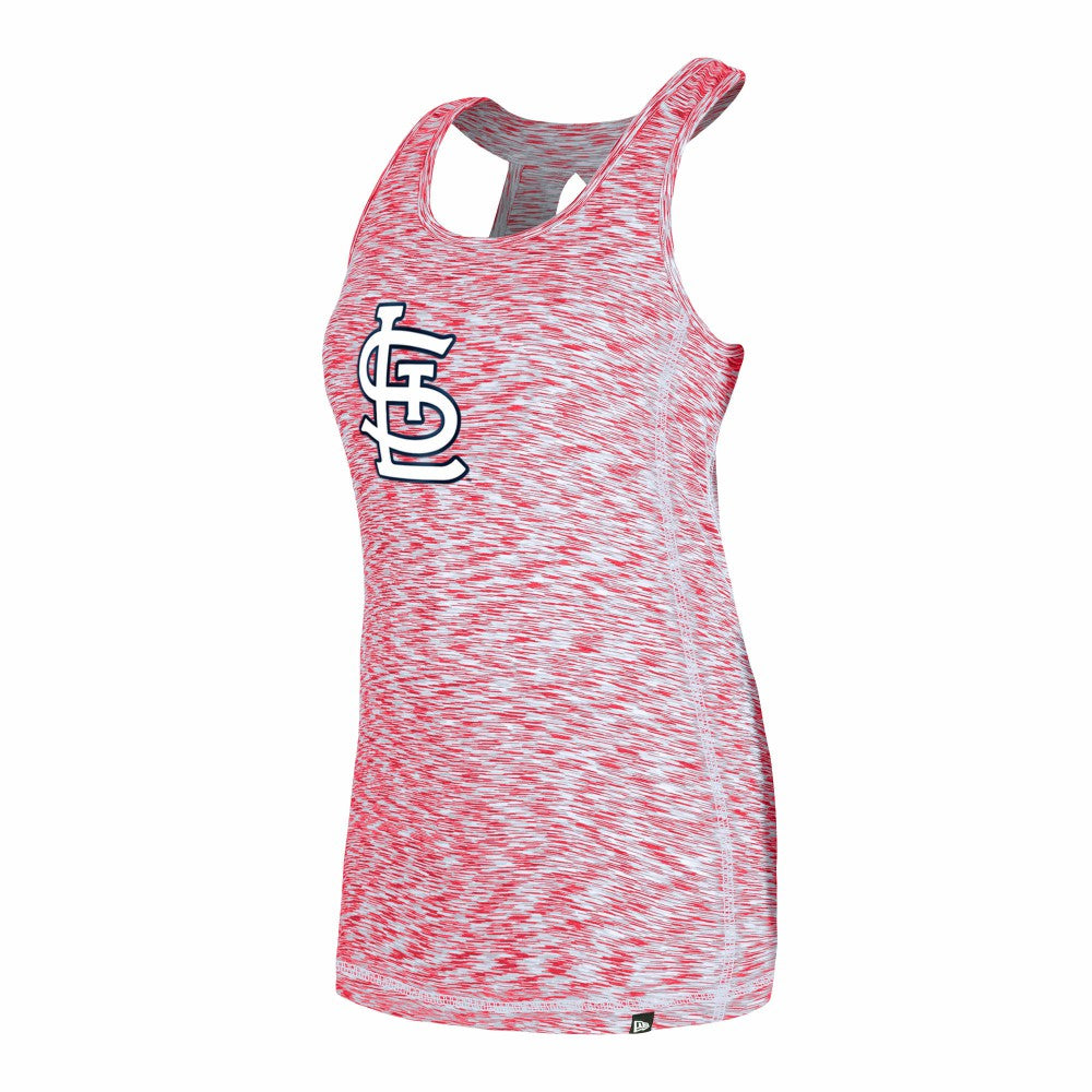 St. Louis Cardinals Women's Space Dye Keyhole Back Tank Top Red | New Era
