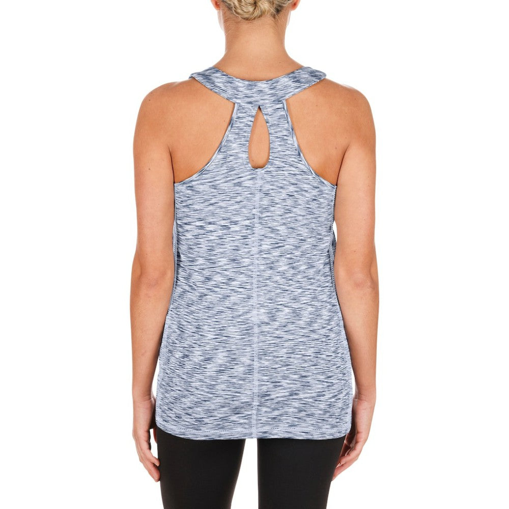 Boston Red Sox Women's Space Dye Keyhole Back Tank Top Navy | New Era
