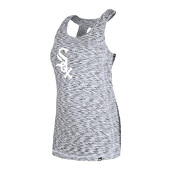 Chicago White Sox Women's Space Dye Keyhole Back Tank Top Black | New Era