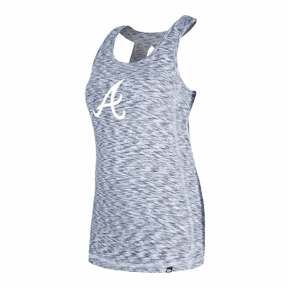 Atlanta Braves Women's Space Dye Keyhole Back Tank Top Navy | New Era