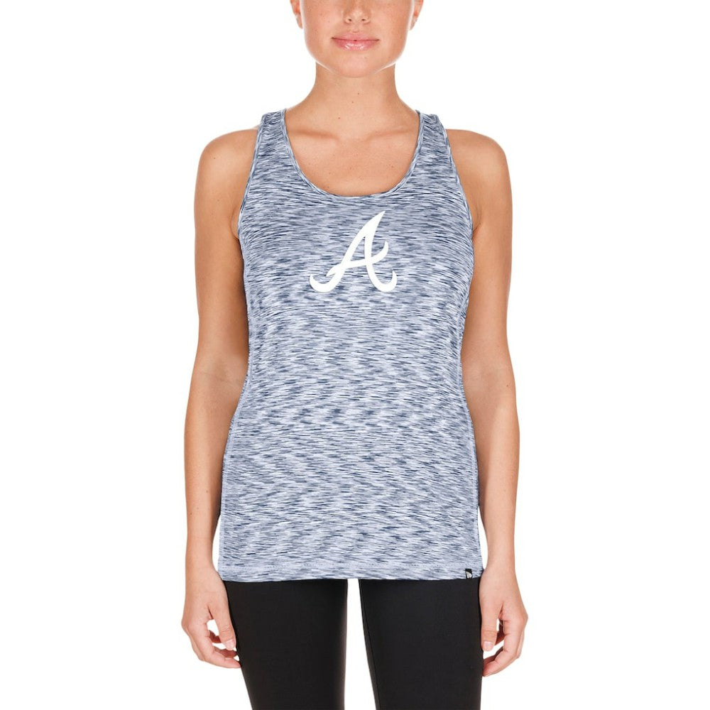 Atlanta Braves Women's Space Dye Keyhole Back Tank Top Navy | New Era