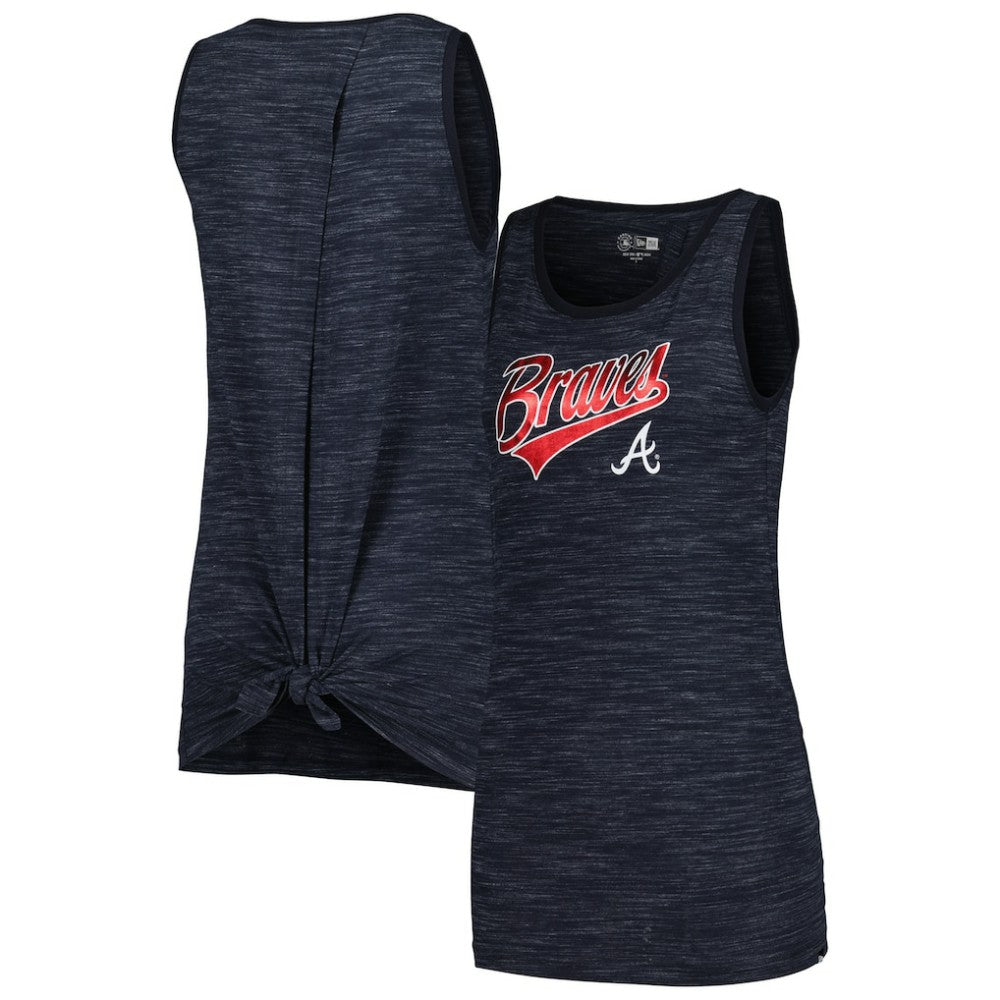 Atlanta Braves Women's Space-Dye Active Tank Top Navy | New Era