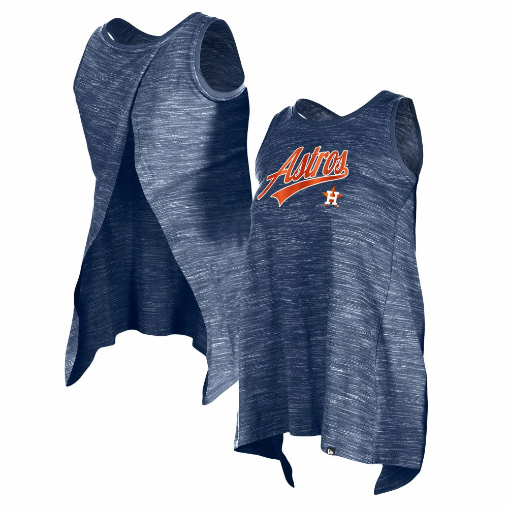 Houston Astros Women's Space-Dye Active Tank Top Navy | New Era