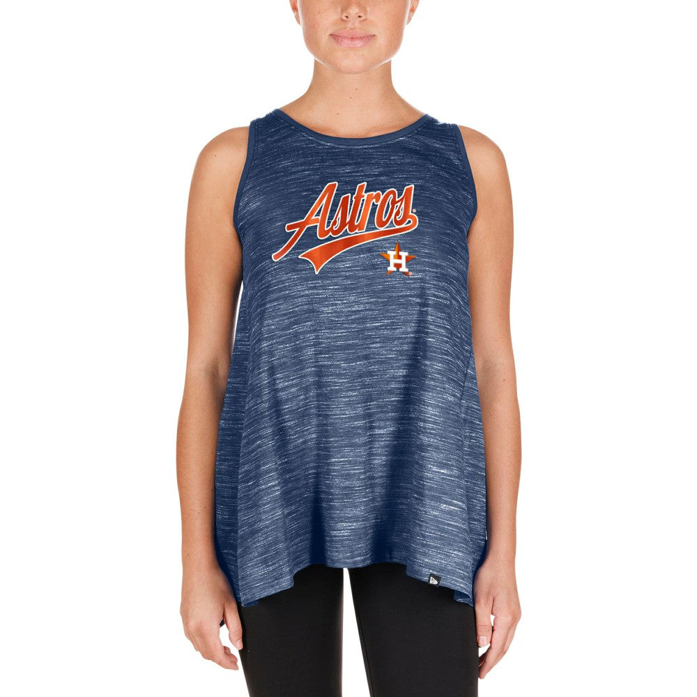 Houston Astros Women's Space-Dye Active Tank Top Navy | New Era