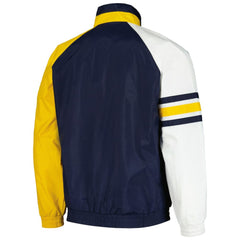 Milwaukee Brewers Starter Elite Raglan Half-Zip Jacket Navy/Gold