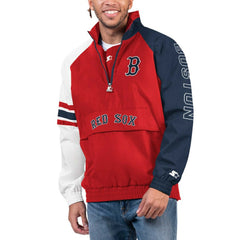 Boston Red Sox Starter Elite Raglan Half-Zip Jacket Red/Navy