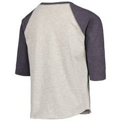 Atlanta Braves Soft as a Grape Youth Raglan 3/4 Sleeve T-Shirt Heather Gray
