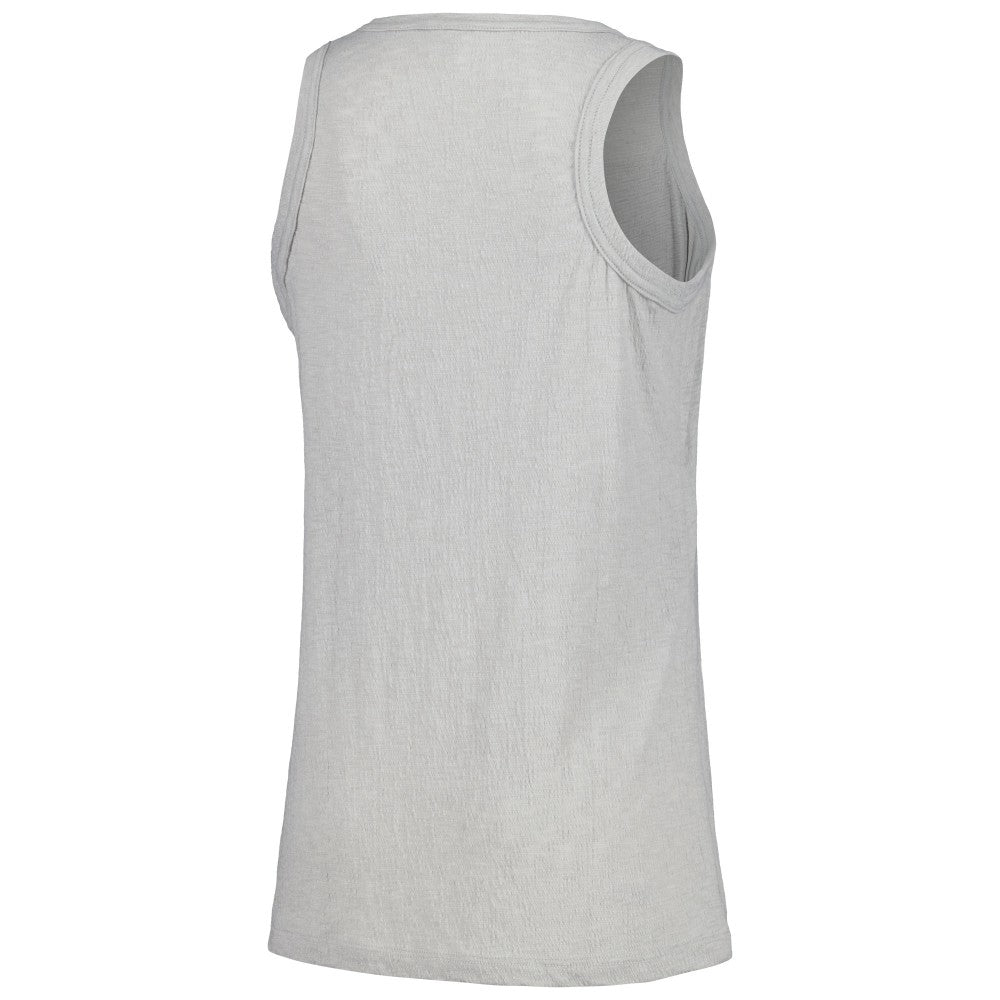 Miami Marlins Soft as a Grape Women's Gauze High Neck Tank Top Gray
