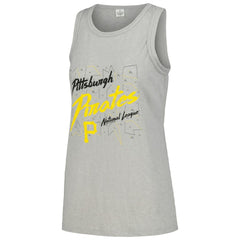 Pittsburgh Pirates Soft as a Grape Women's Gauze High Neck Tank Top Gray