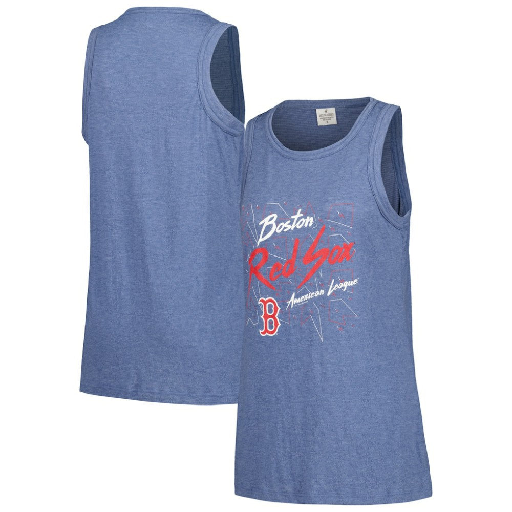 Boston Red Sox Soft as a Grape Women's Gauze High Neck Tank Top Navy