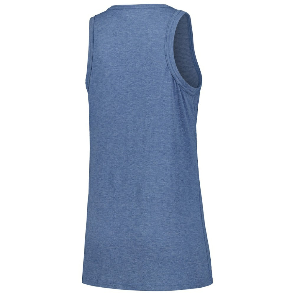 Cleveland Guardians Soft as a Grape Women's Gauze High Neck Tank Top Navy