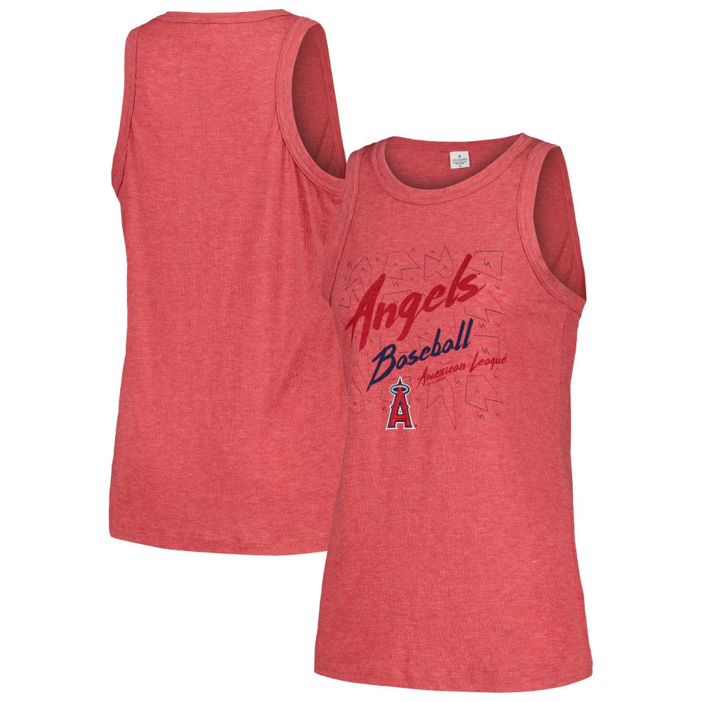 Los Angeles Angels Soft as a Grape Women's Gauze High Neck Tank Top Red