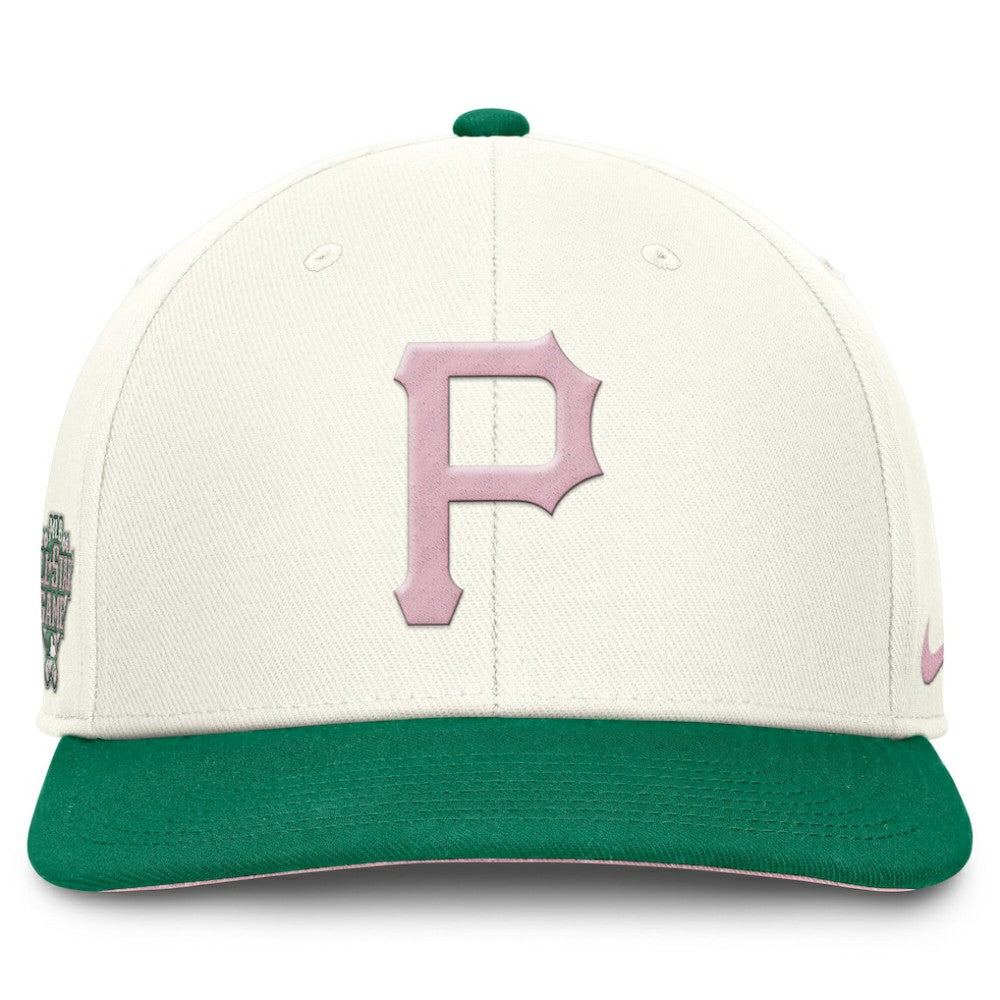 Pittsburgh Pirates Sail Pro Performance Snapback Hat Cream/Green | Nike