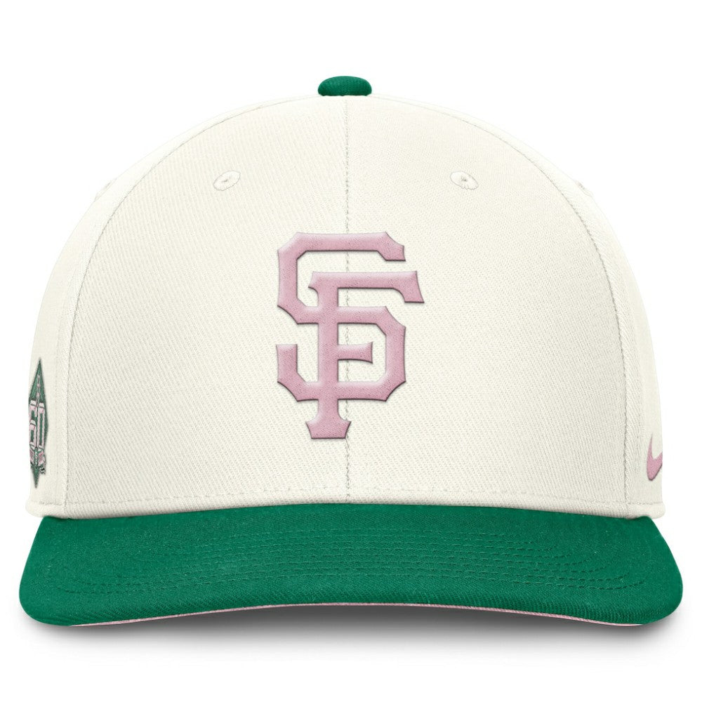 San Francisco Giants Sail Pro Performance Snapback Hat Cream/Green | Nike