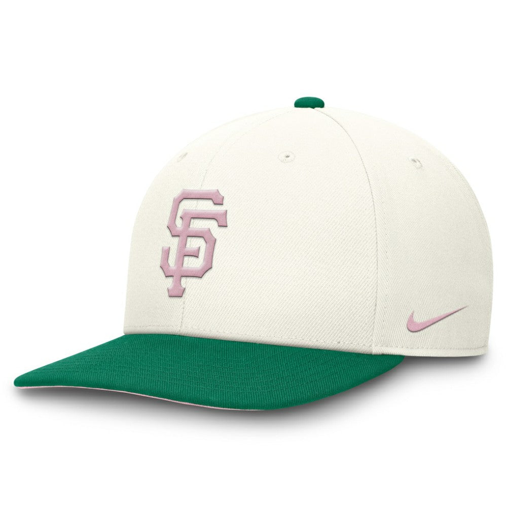 San Francisco Giants Sail Pro Performance Snapback Hat Cream/Green | Nike