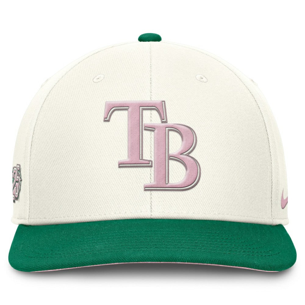 Tampa Bay Rays Sail Pro Performance Snapback Hat Cream/Green | Nike