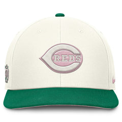 Cincinnati Reds Sail Pro Performance Snapback Hat Cream/Green | Nike
