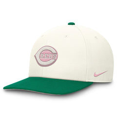 Cincinnati Reds Sail Pro Performance Snapback Hat Cream/Green | Nike