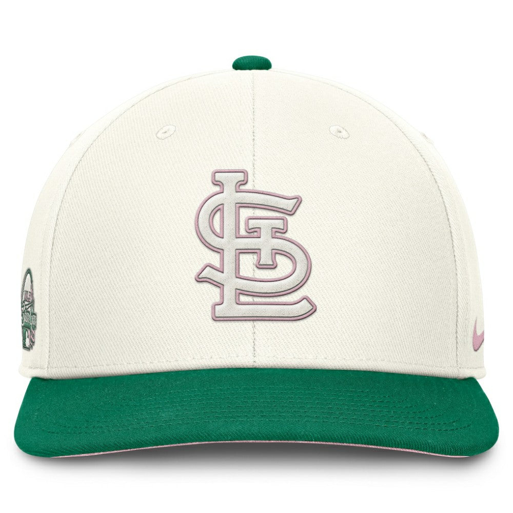 St. Louis Cardinals Sail Pro Performance Snapback Hat Cream/Green | Nike