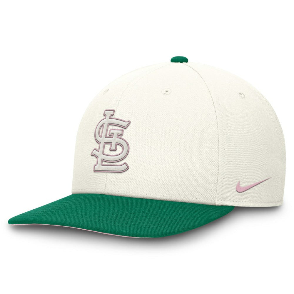 St. Louis Cardinals Sail Pro Performance Snapback Hat Cream/Green | Nike