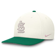 St. Louis Cardinals Sail Pro Performance Snapback Hat Cream/Green | Nike