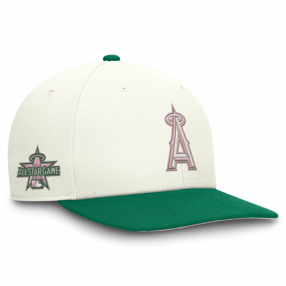 Los Angeles Angels Sail Pro Performance Snapback Hat Cream/Green | Nike