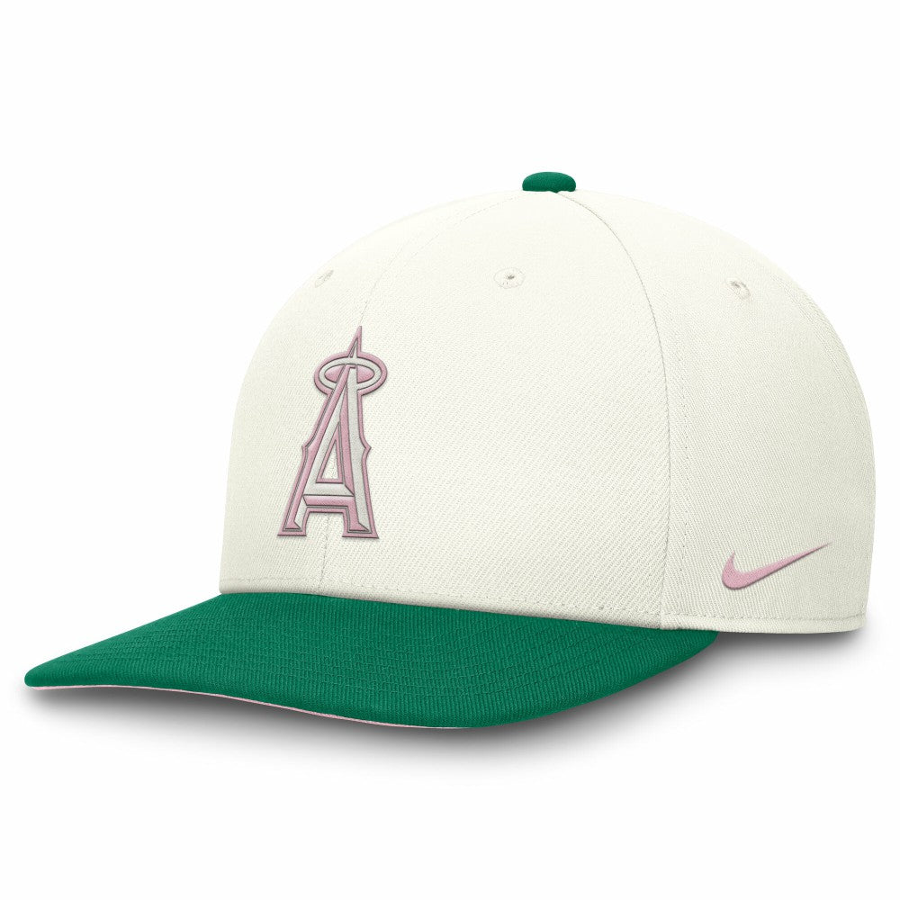 Los Angeles Angels Sail Pro Performance Snapback Hat Cream/Green | Nike