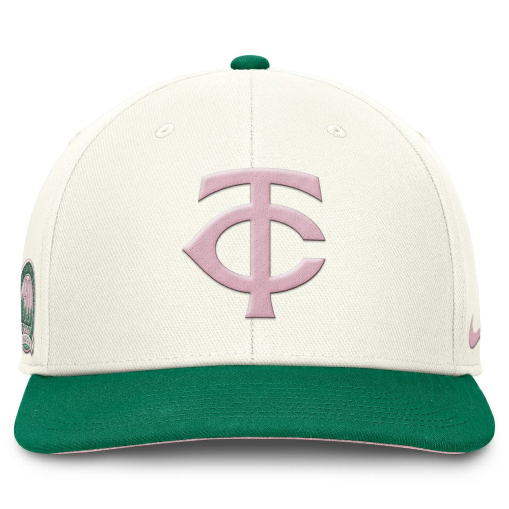 Minnesota Twins Sail Pro Performance Snapback Hat Cream/Green | Nike