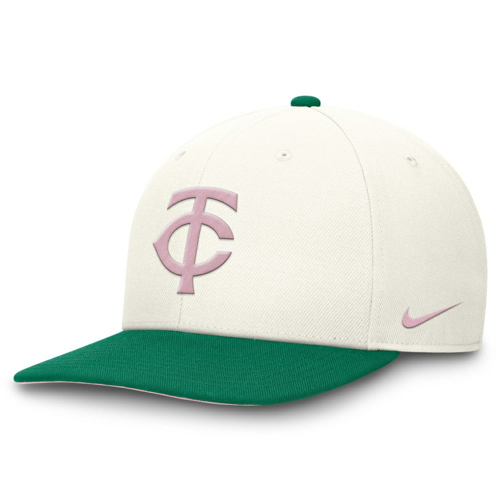 Minnesota Twins Sail Pro Performance Snapback Hat Cream/Green | Nike