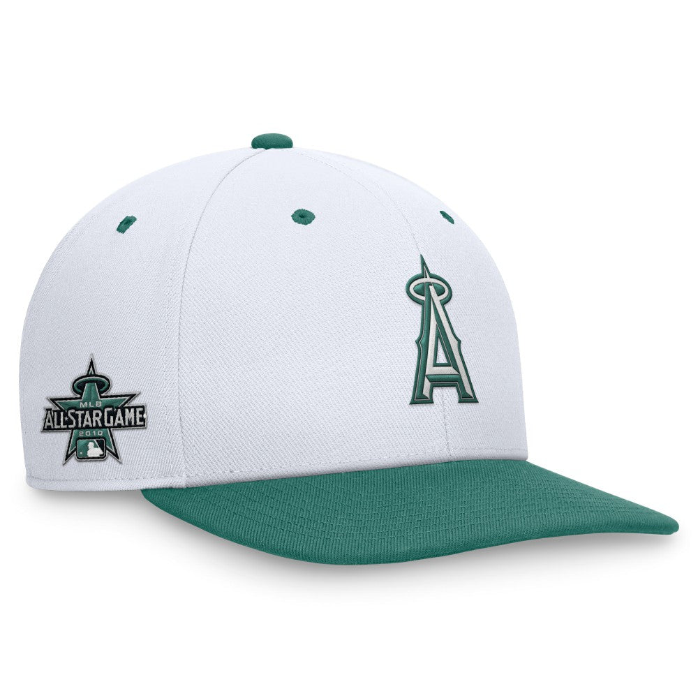 Los Angeles Angels Bicoastal Two-Tone Pro Performance Snapback Hat White/Green | Nike