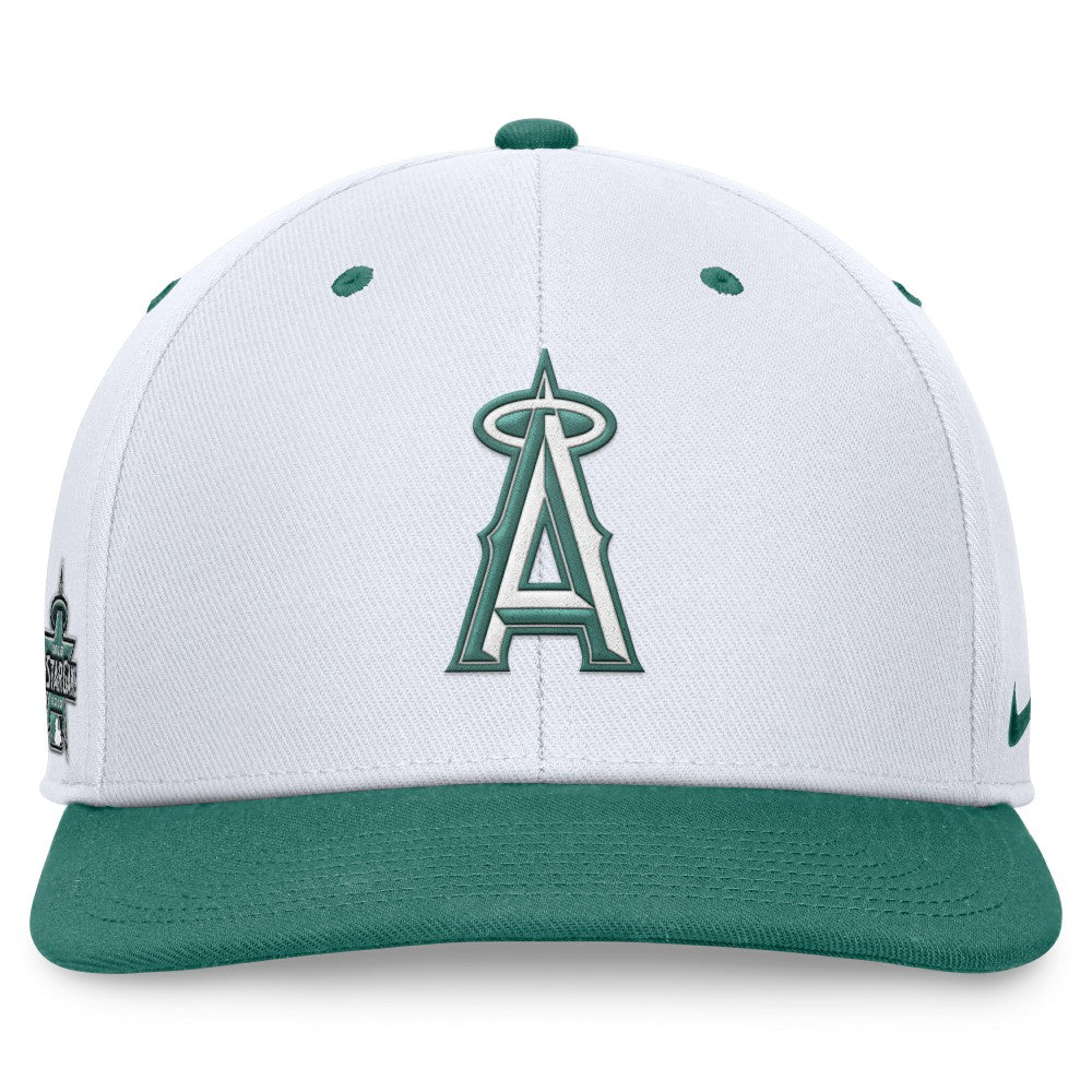 Los Angeles Angels Bicoastal Two-Tone Pro Performance Snapback Hat White/Green | Nike
