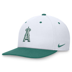 Los Angeles Angels Bicoastal Two-Tone Pro Performance Snapback Hat White/Green | Nike